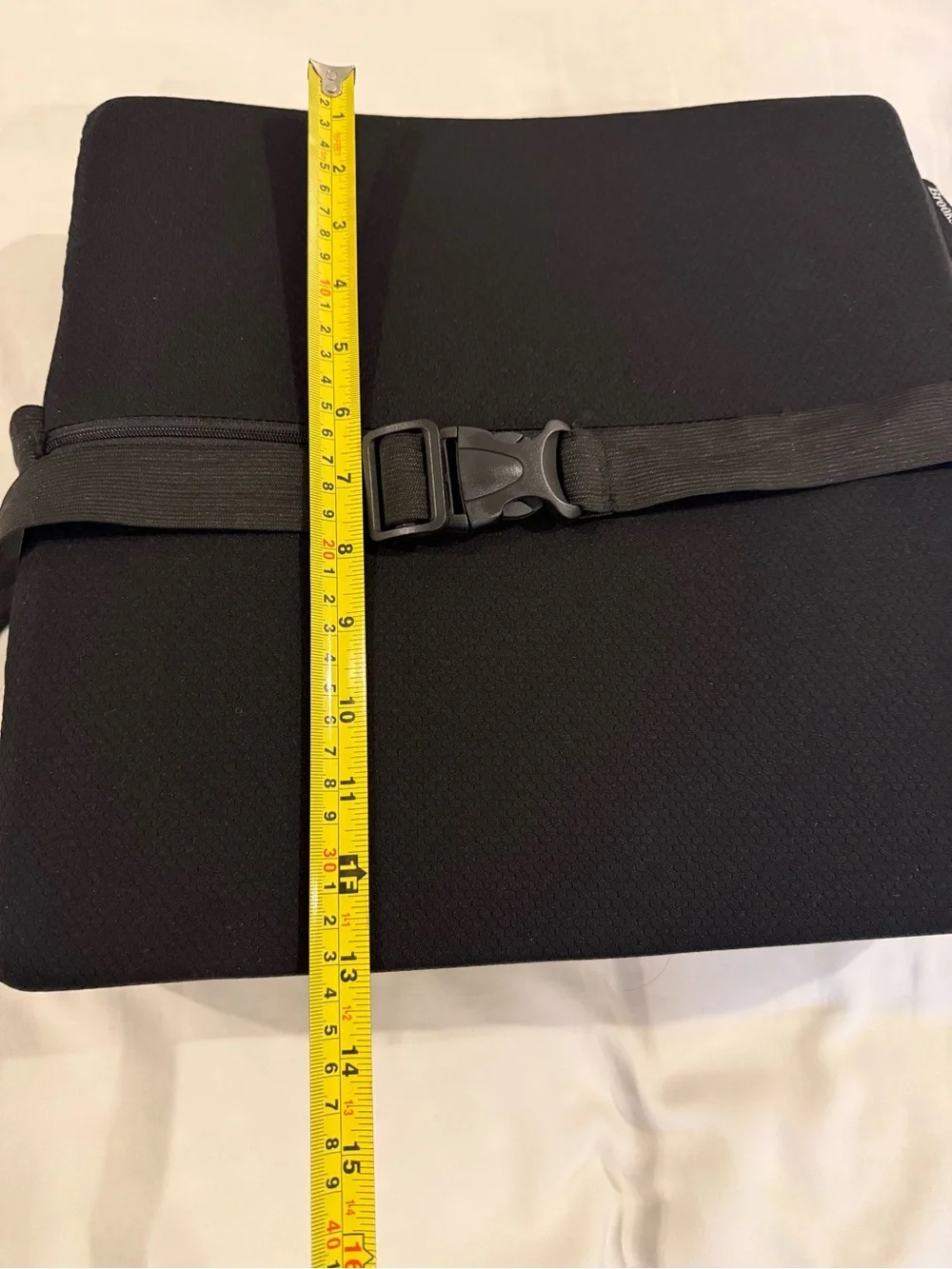 Brookstone Black Lumbar Support Cushion for Comfort